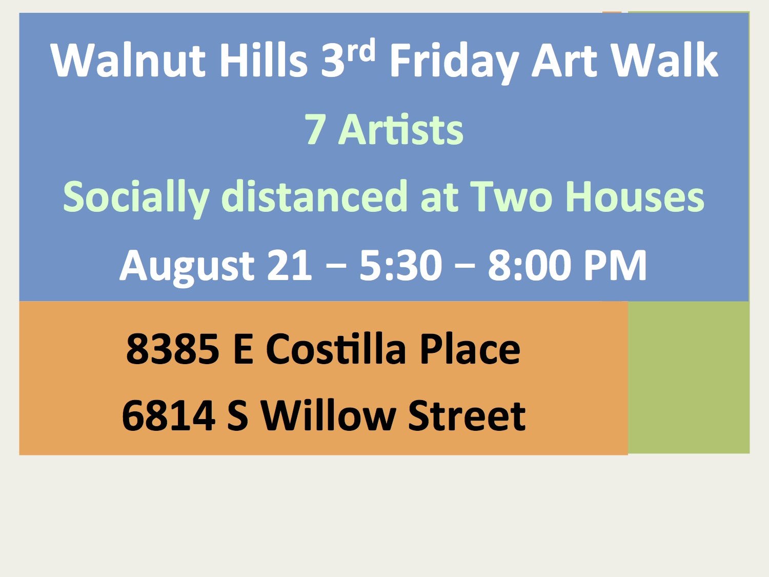 August 21 3rd Friday Art Walk